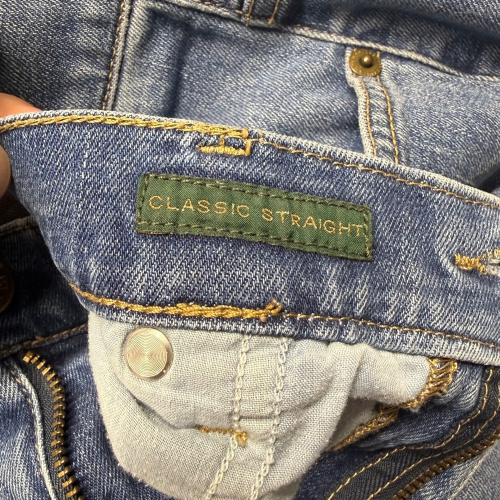 Lauren Ralph Lauren Classic Straight Jeans 32x29 Mid Rise Stretch Blue Denim - Picture 5 of 11